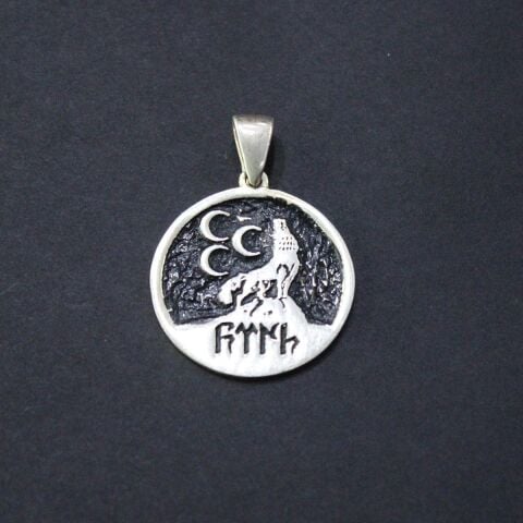 Gümüş Bozkurt & Türk Kolye Ucu