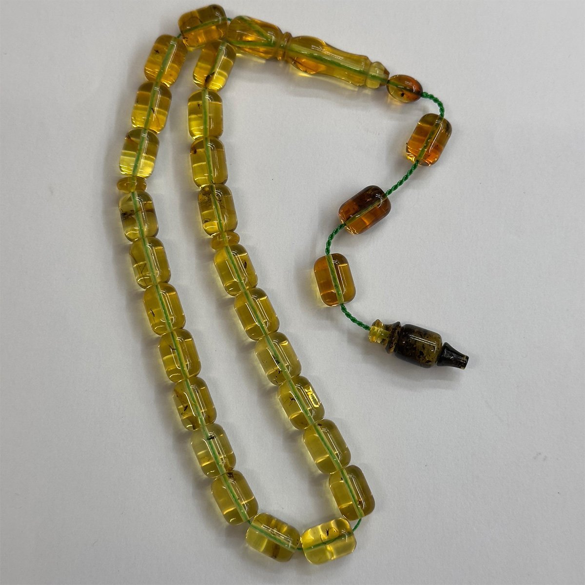 Haşere Fosilli Kaliningrad Damla Kehribar Tespih 7,5*10,5 (mm)