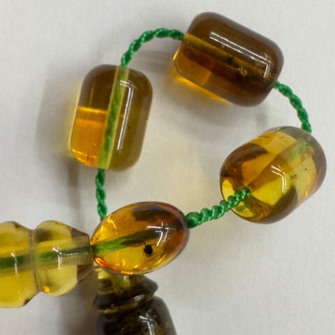 Haşere Fosilli Kaliningrad Damla Kehribar Tespih 7,5*10,5 (mm)