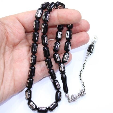 Beşiktaş Oltu Taşı Tespih Kapsül Kesim 7*12,5 (mm)