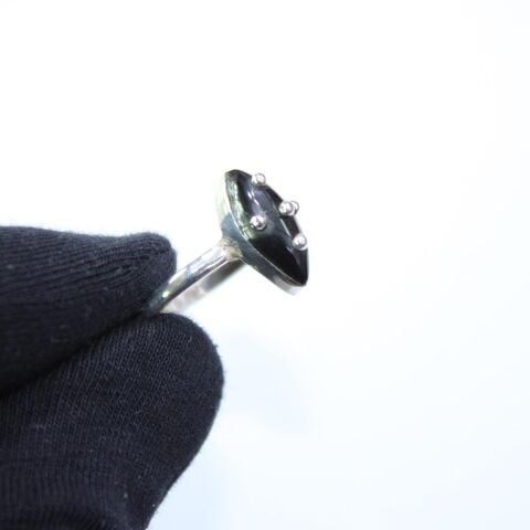 El Yapımı Gümüş Güverseli Mekik Yüzük Model - 1