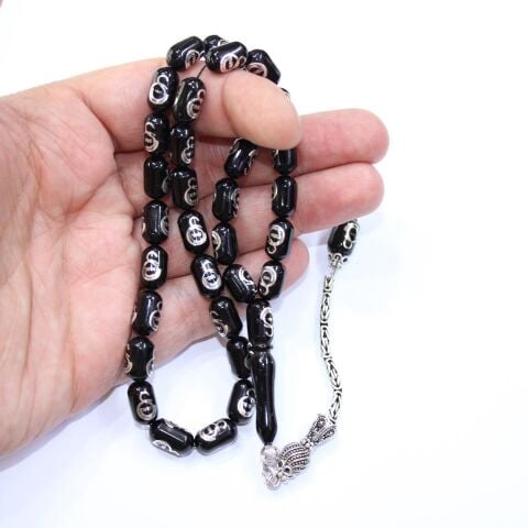 Galatasaray Oltu Taşı Tespih Kapsül Kesim 7*12 (mm)