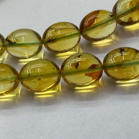 Haşere Fosilli Kaliningrad Damla Kehribar Tespih 7*8,5 (mm)