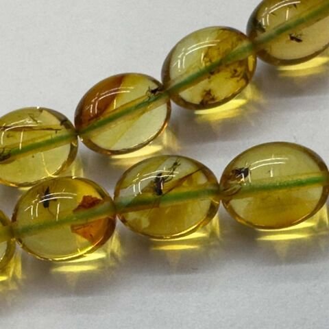 Haşere Fosilli Kaliningrad Damla Kehribar Tespih 7*8,5 (mm)