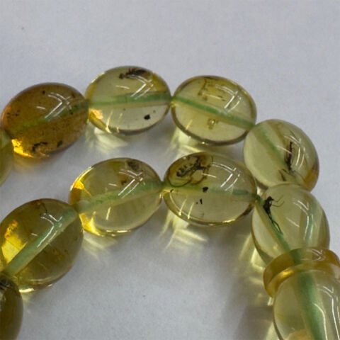 Haşere Fosilli Kaliningrad Damla Kehribar Tespih 7*8,5 (mm)