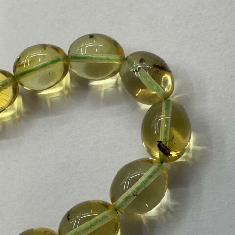 Haşere Fosilli Kaliningrad Damla Kehribar Tespih 7*9 (mm)