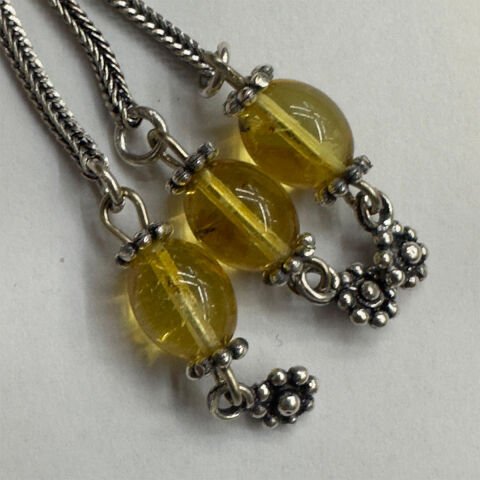 Haşere Fosilli Kaliningrad Damla Kehribar Tespih 7*9 (mm)