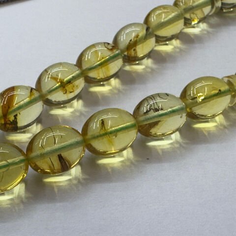 Haşere Fosilli Kaliningrad Damla Kehribar Tespih 7*9 (mm)