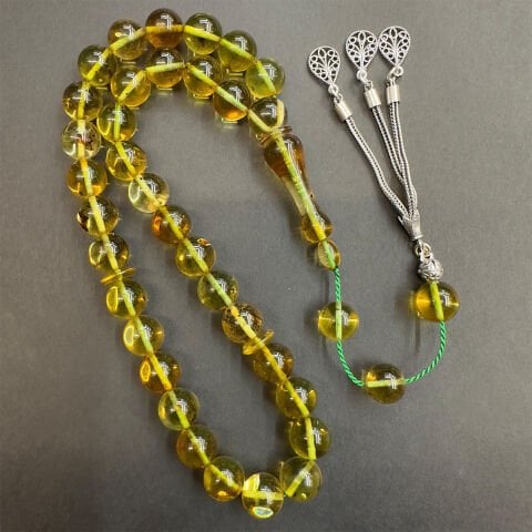 Haşere Fosilli Kaliningrad Damla Kehribar Tespih 10 (mm)