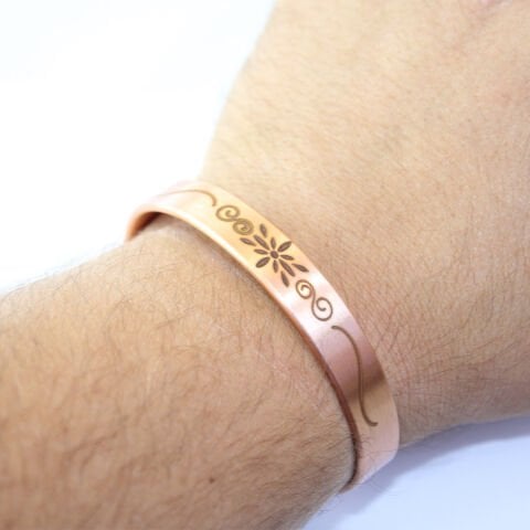 Desenli Bakır Bileklik-5