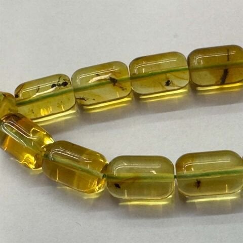 Haşere Fosilli Kaliningrad Damla Kehribar Tespih 7*10 (mm)