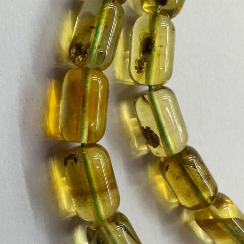 Haşere Fosilli Kaliningrad Damla Kehribar Tespih 6*9 (mm)