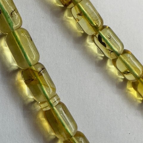 Haşere Fosilli Kaliningrad Damla Kehribar Tespih 6*9 (mm)