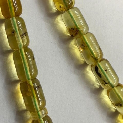 Haşere Fosilli Kaliningrad Damla Kehribar Tespih 6*9 (mm)