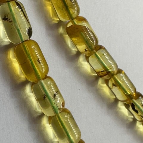 Haşere Fosilli Kaliningrad Damla Kehribar Tespih 6*9 (mm)