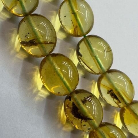 Haşere Fosilli Kaliningrad Damla Kehribar Tespih 7,5*8,5 (mm)