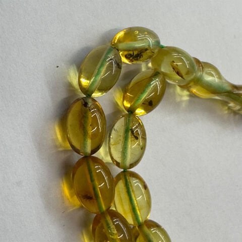 Haşere Fosilli Kaliningrad Damla Kehribar Tespih 5,5*8 (mm)