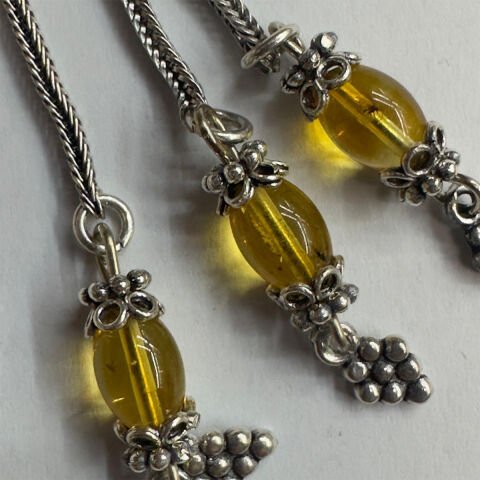 Haşere Fosilli Kaliningrad Damla Kehribar Tespih 5,5*8 (mm)