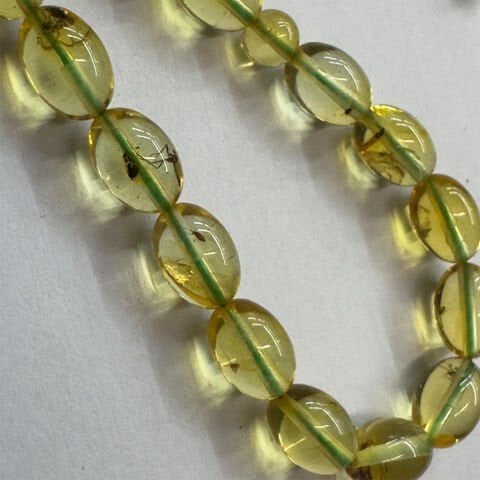 Haşere Fosilli Kaliningrad Damla Kehribar Tespih 5,5*8 (mm)