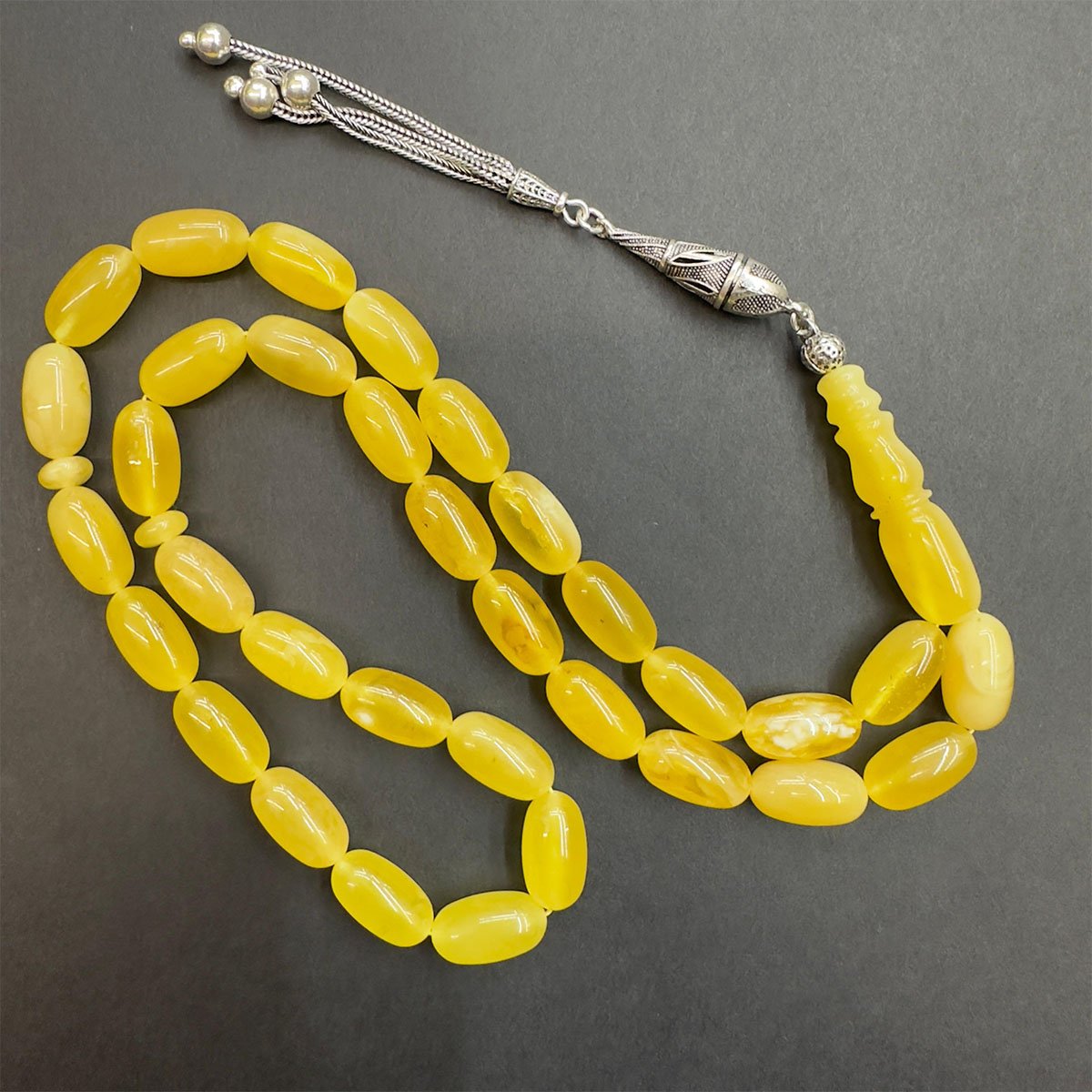 Kaliningrad Damla Kehribar Kapsül Tespih 8*14,5 (mm)-1