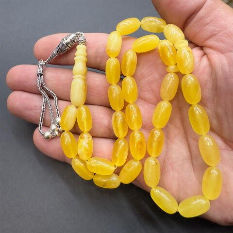 Kaliningrad Damla Kehribar Kapsül Tespih 8*14,5 (mm)-1