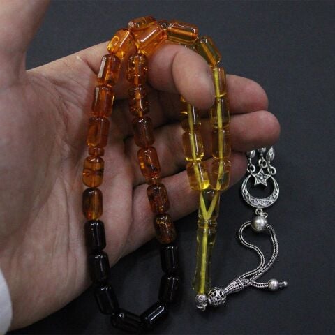 Litvanya Damla Kehribar Kapsül Tespih 8*12 (mm)