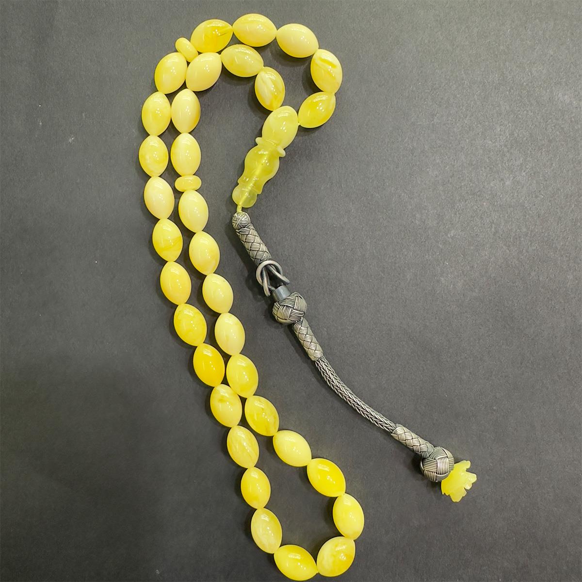 Akça Kaliningrad Damla Kehribar Beyzi Tespih 8*12 (mm)