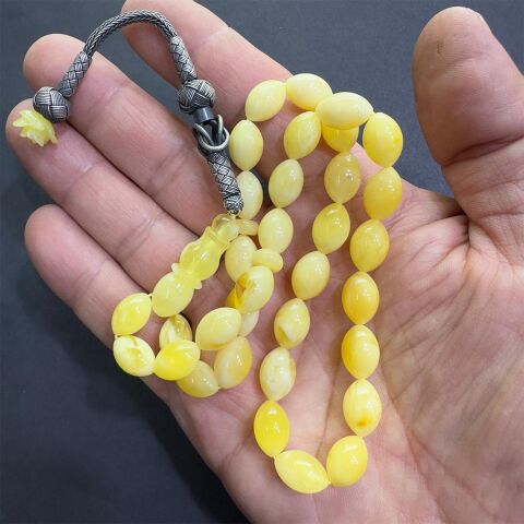 Akça Kaliningrad Damla Kehribar Beyzi Tespih 8*12 (mm)