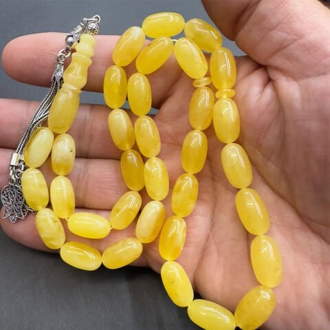 Kaliningrad Damla Kehribar Kapsül Tespih 8*14,5 (mm)-2