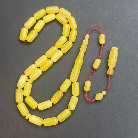 Usta İşi Damla Kehribar Kapsül Tespih 6*12 (mm)-1