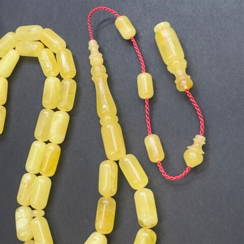 Usta İşi Damla Kehribar Kapsül Tespih 6*12 (mm)-1