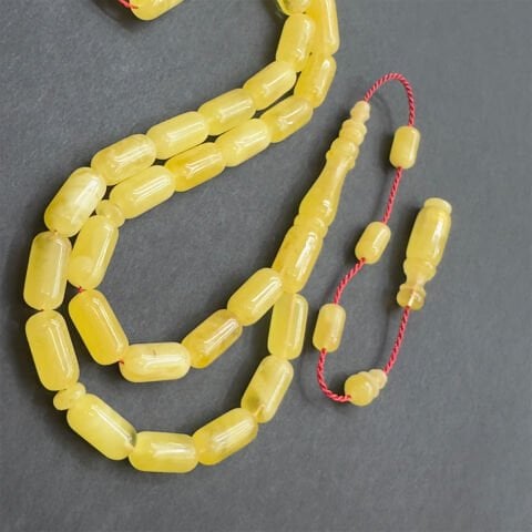 Usta İşi Damla Kehribar Kapsül Tespih 6*12 (mm)-1