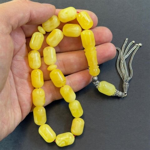 Maskot Kaliningrad Damla Kehribar Tespih 10*15,5 (mm)