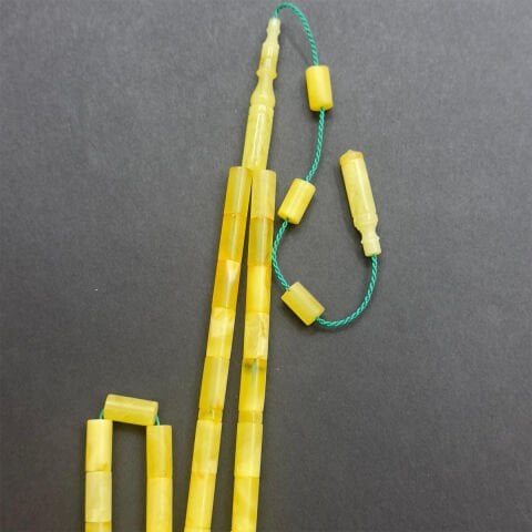 Usta İşi Damla Kehribar Kesme Tespih 6*12 (mm)