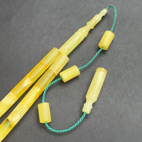 Usta İşi Damla Kehribar Kesme Tespih 6*12 (mm)