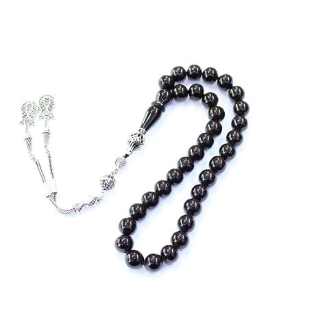 Nakkaş İmameli Oltu Taşı Tespih 9 (mm)