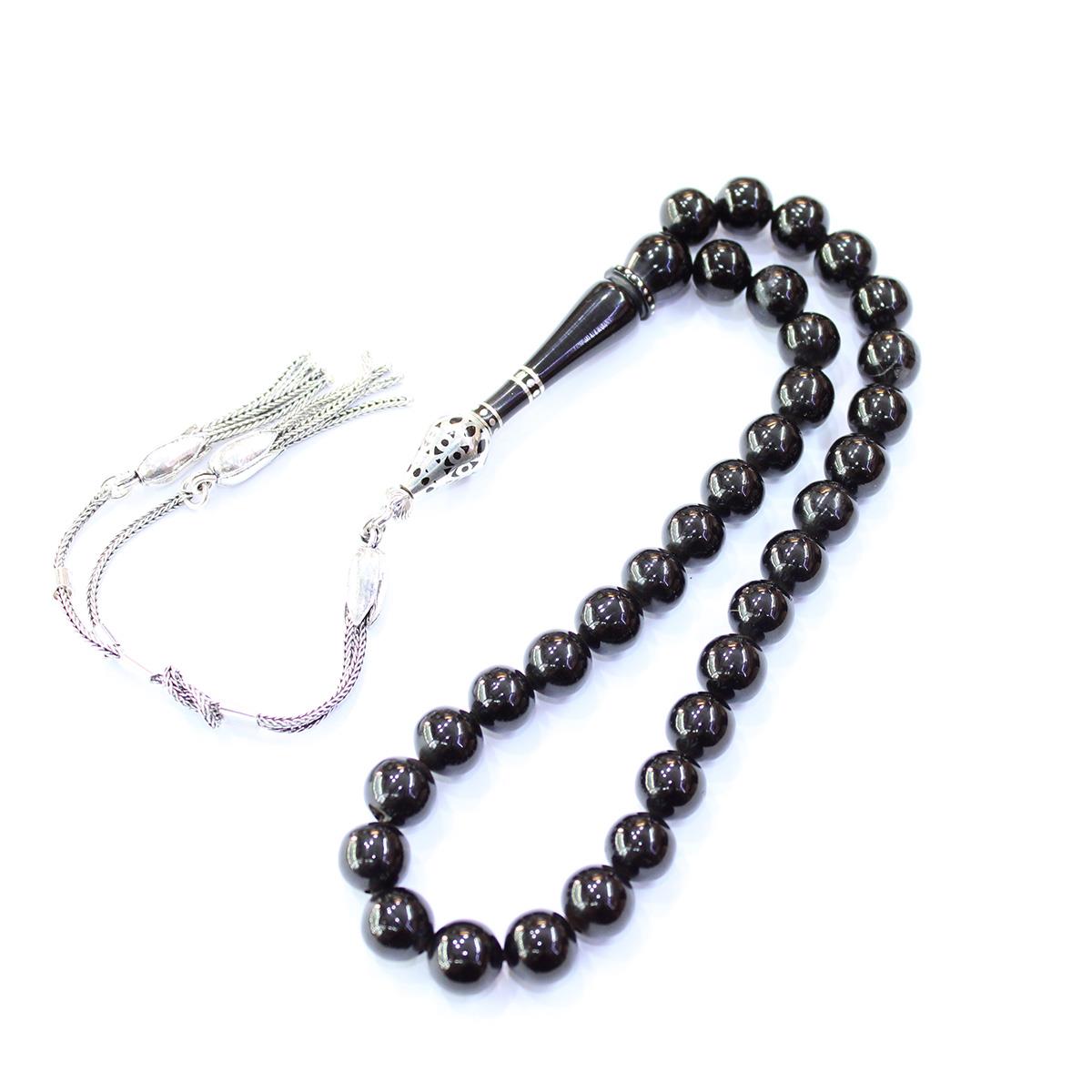 Nakkaş İmameli Oltu Taşı Tespih 9,2 (mm)