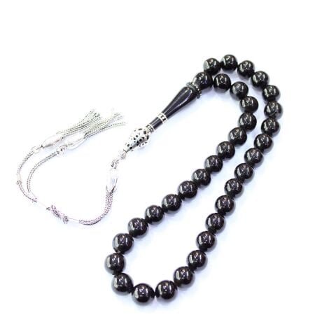 Nakkaş İmameli Oltu Taşı Tespih 9,2 (mm)