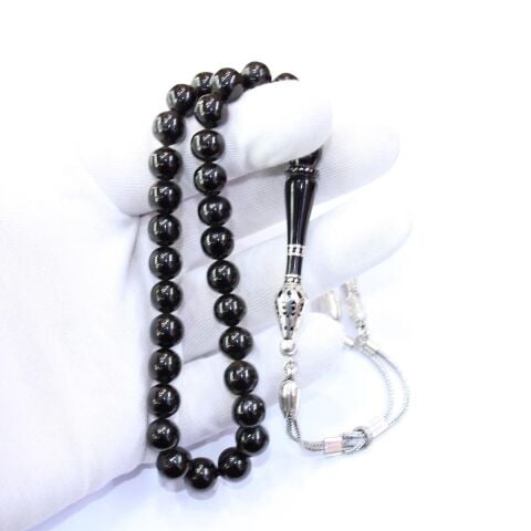 Nakkaş İmameli Oltu Taşı Tespih 9,2 (mm)