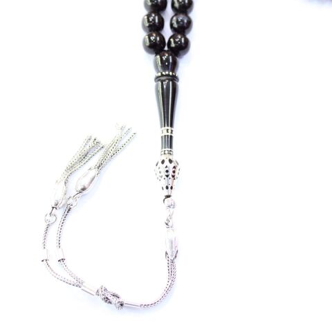 Nakkaş İmameli Oltu Taşı Tespih 9,2 (mm)