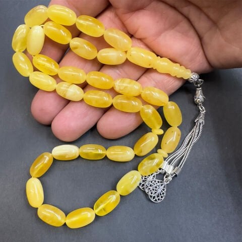 Kaliningrad Damla Kehribar Kapsül Tespih 8*14,5 (mm)-3