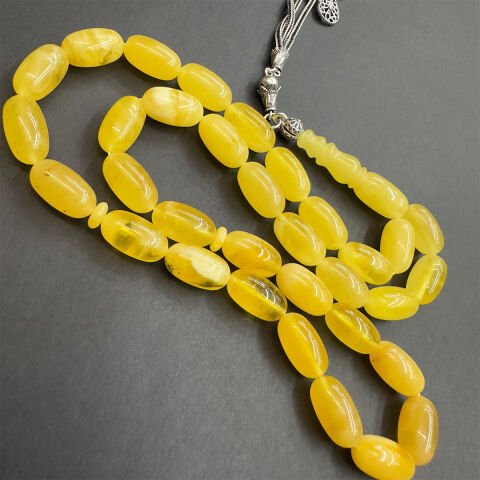 Kaliningrad Damla Kehribar Kapsül Tespih 8*14,5 (mm)-3