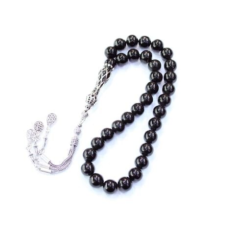 Nakkaş İmameli Oltu Taşı Tespih 10 (mm)