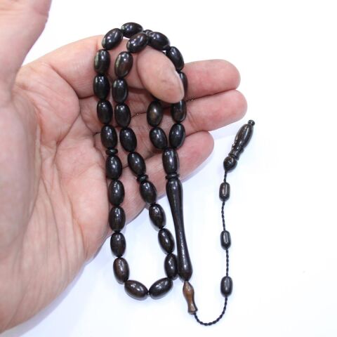 Abanoz Ağacı Tespih Kapsül Kesim 7*10,5 (mm)