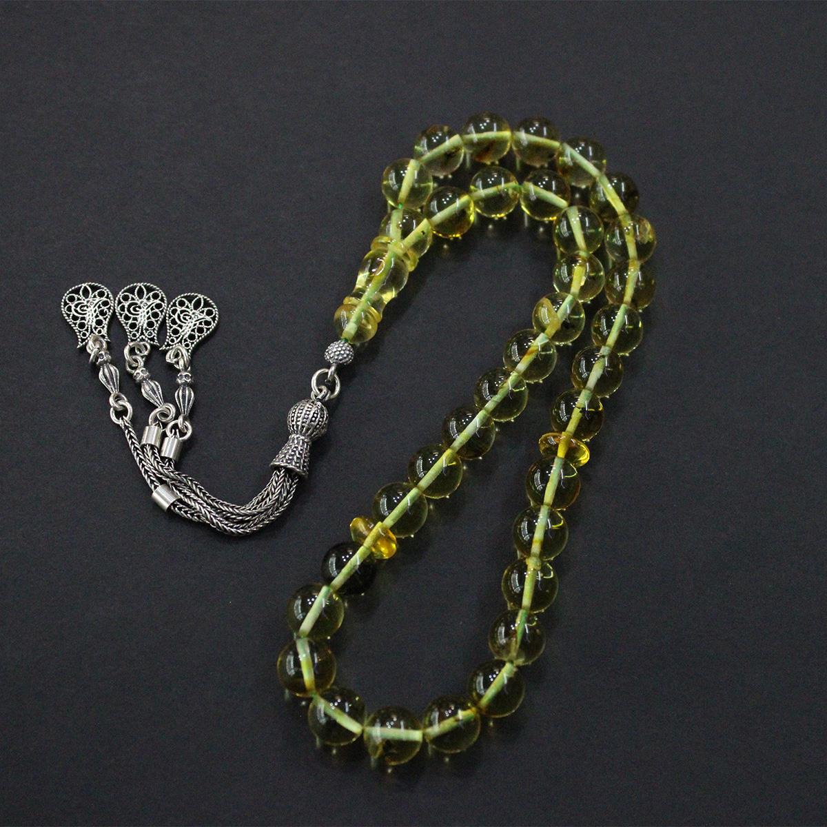 Fosilli Kaliningrad Damla Kehribar Tespih 9 (mm)