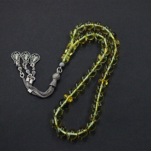 Fosilli Kaliningrad Damla Kehribar Tespih 9 (mm)