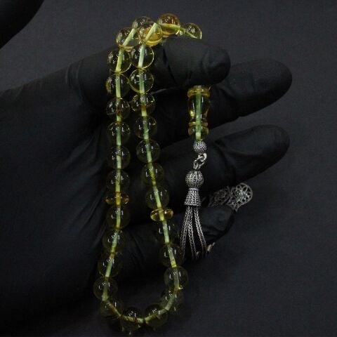 Fosilli Kaliningrad Damla Kehribar Tespih 9 (mm)