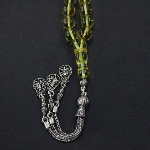 Fosilli Kaliningrad Damla Kehribar Tespih 9 (mm)