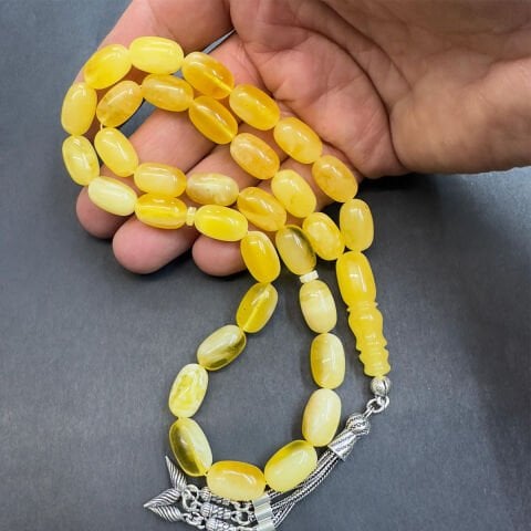 Kaliningrad Damla Kehribar Kapsül Tespih 9*14,5 (mm)-2