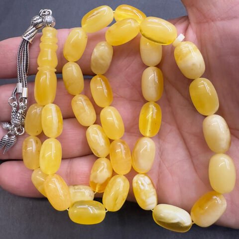 Kaliningrad Damla Kehribar Kapsül Tespih 9*14,5 (mm)-2